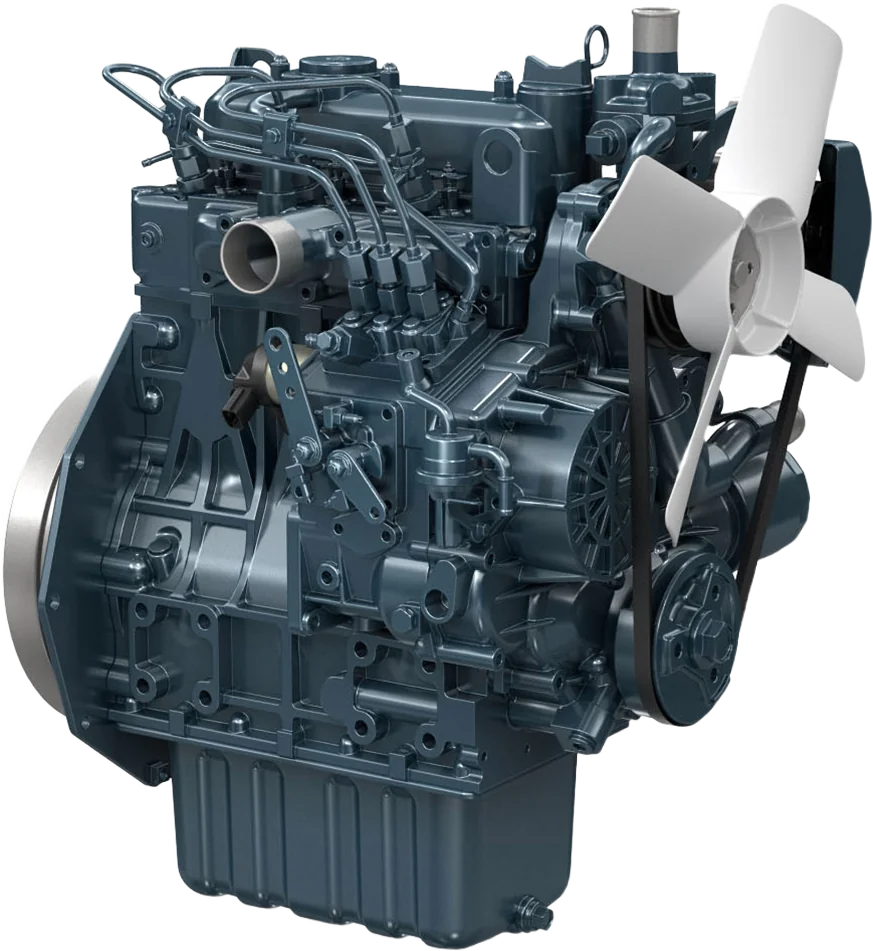 Motor Kubota D1105-E2B, natural, inyección indirecta, 26.0 HP / 3000 RPM, norma Tier 2 + EU Stage IIIA