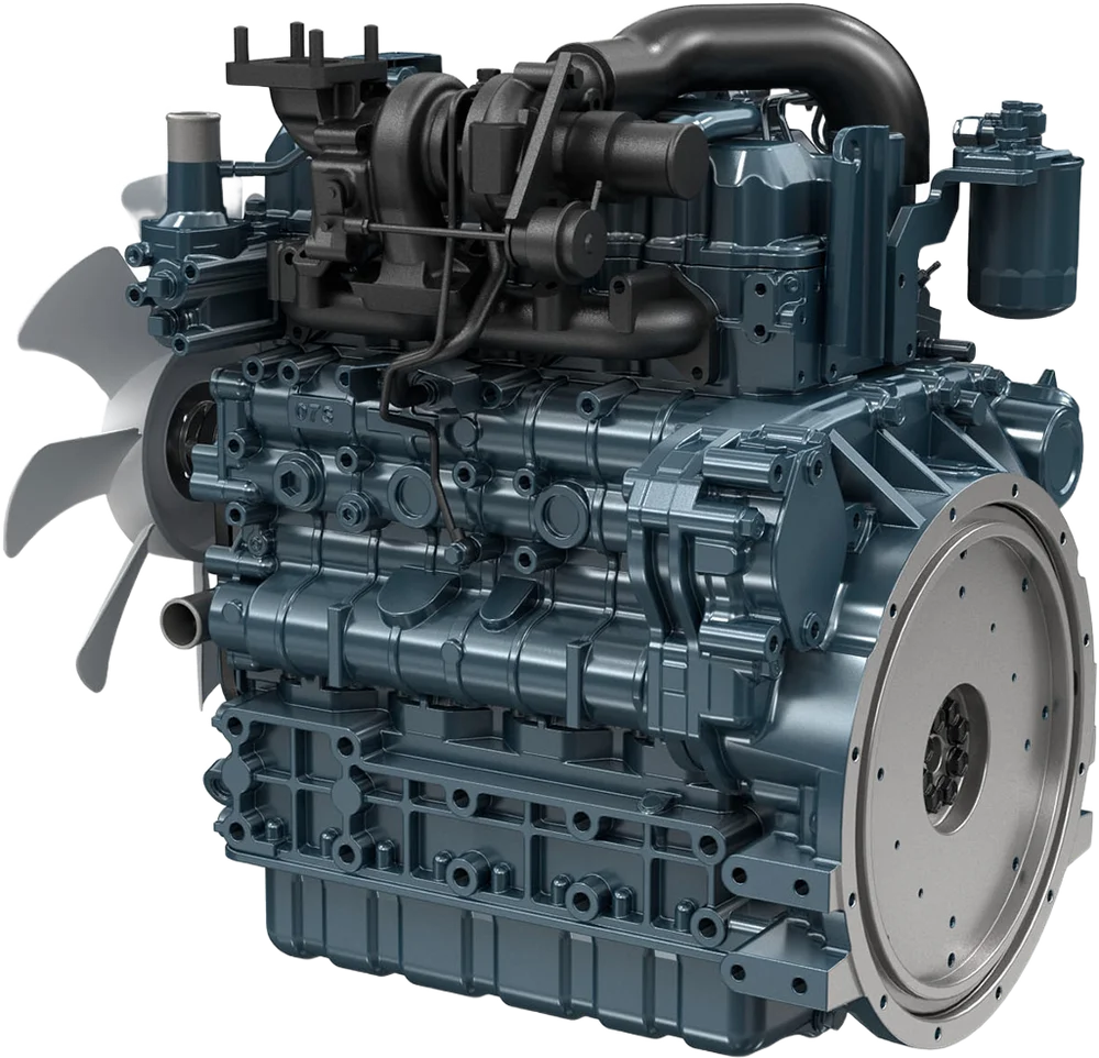 Motor Kubota V3307-M-DI-T vista angular