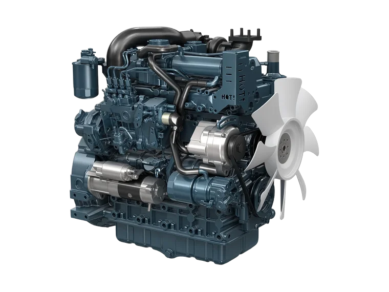 Motor diésel Kubota V3307, 74 HP, 4 cilindros turbo — Serie 07, venta en Chile